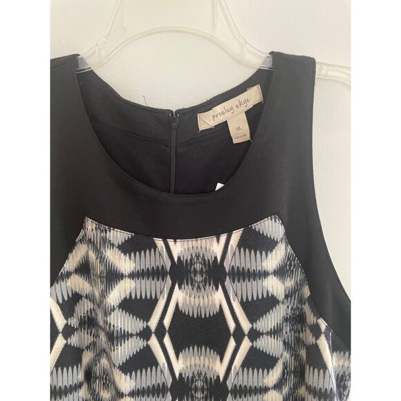 Presley Skye Black, Cream & Grey‎ Pattern Dress Tribal Size X-Large - Picture 10 of 10